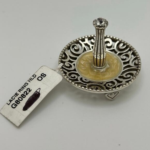 Nwt Brighton Lacie Daisy Ring Holder G80822 Swarovski crystal enamel filigree - Picture 1 of 6